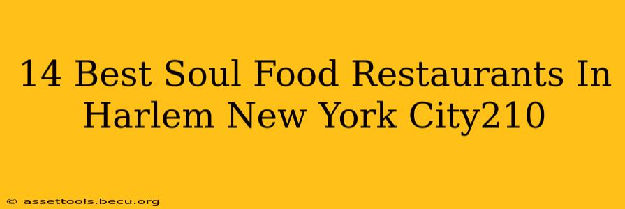14 Best Soul Food Restaurants In Harlem New York City210