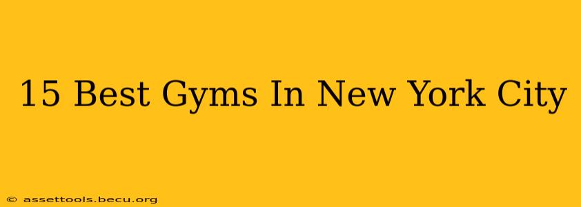 15 Best Gyms In New York City