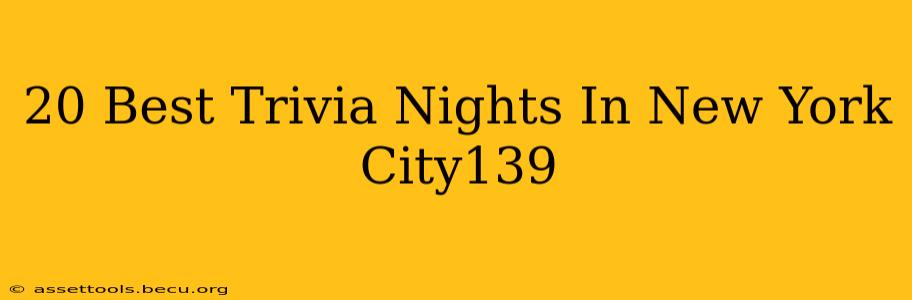 20 Best Trivia Nights In New York City139