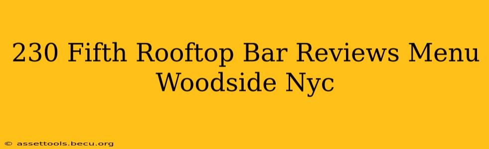 230 Fifth Rooftop Bar Reviews Menu Woodside Nyc