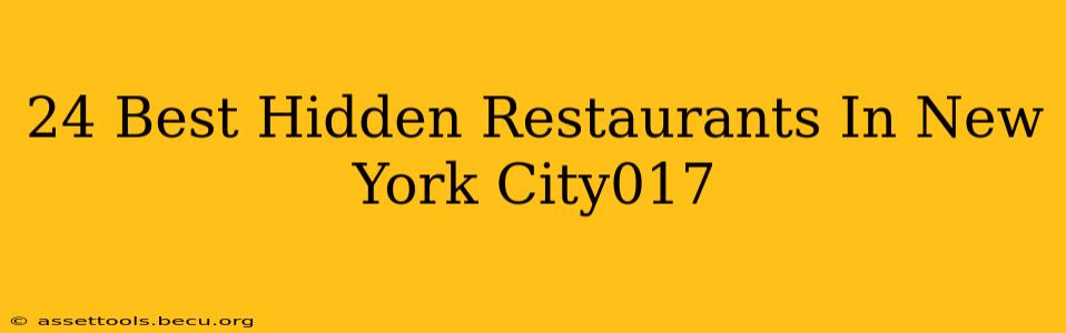 24 Best Hidden Restaurants In New York City017