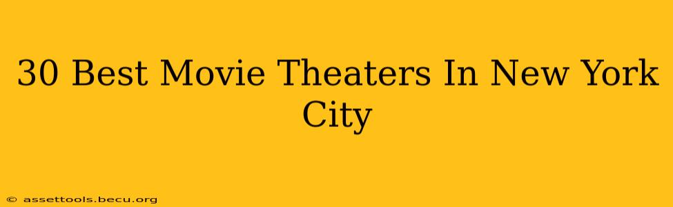 30 Best Movie Theaters In New York City
