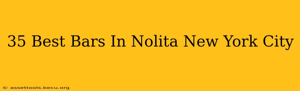 35 Best Bars In Nolita New York City