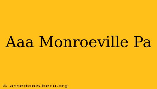 Aaa Monroeville Pa