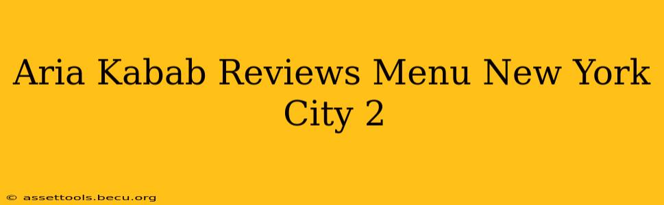 Aria Kabab Reviews Menu New York City 2