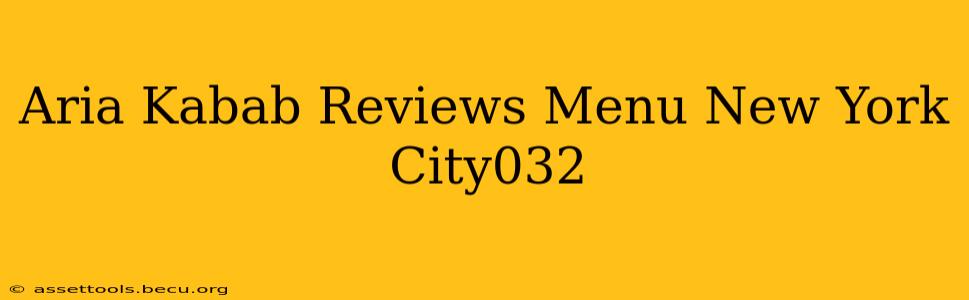 Aria Kabab Reviews Menu New York City032
