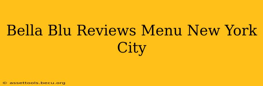 Bella Blu Reviews Menu New York City