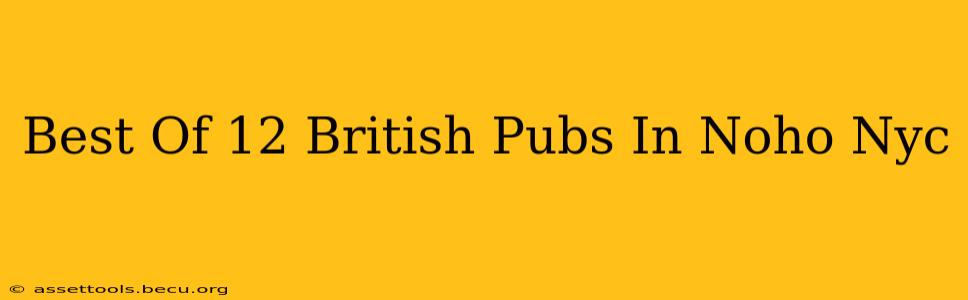 Best Of 12 British Pubs In Noho Nyc