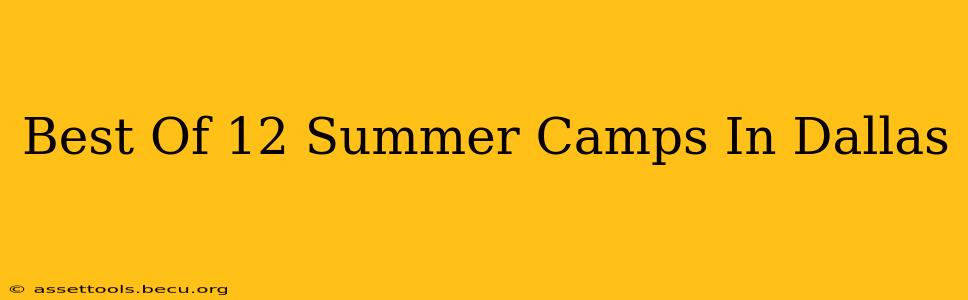 Best Of 12 Summer Camps In Dallas
