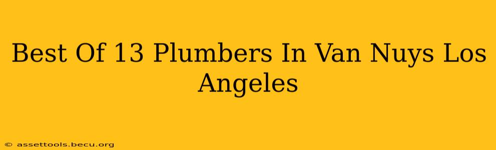 Best Of 13 Plumbers In Van Nuys Los Angeles