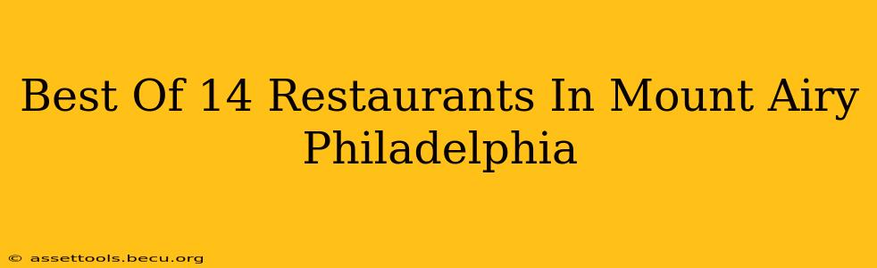 Best Of 14 Restaurants In Mount Airy Philadelphia