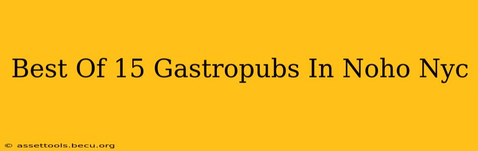 Best Of 15 Gastropubs In Noho Nyc