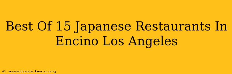Best Of 15 Japanese Restaurants In Encino Los Angeles