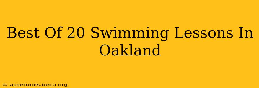 Best Of 20 Swimming Lessons In Oakland