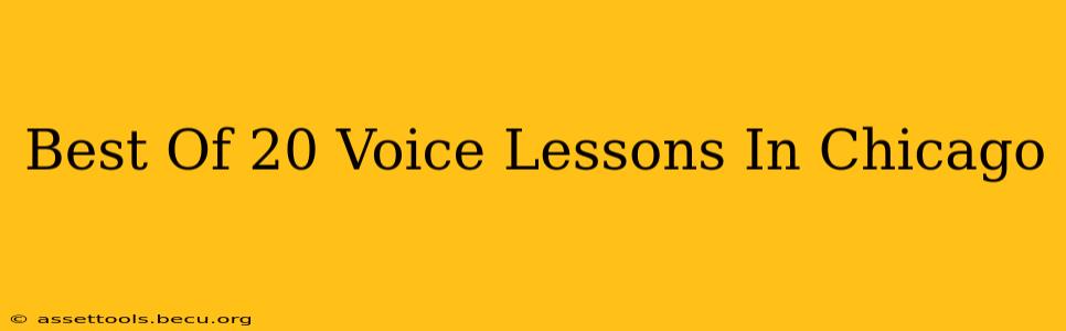 Best Of 20 Voice Lessons In Chicago