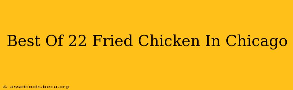 Best Of 22 Fried Chicken In Chicago