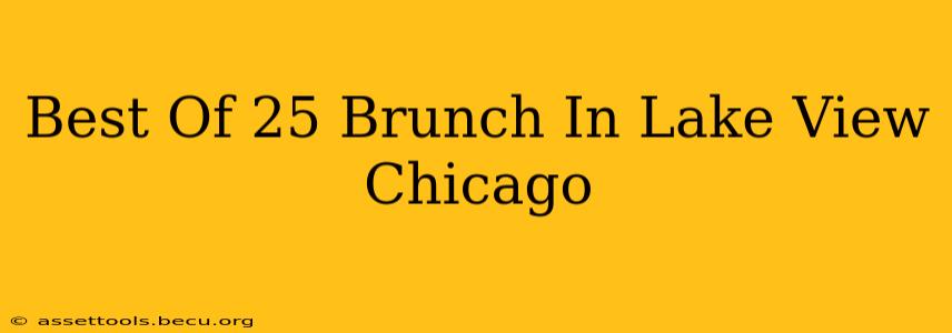 Best Of 25 Brunch In Lake View Chicago