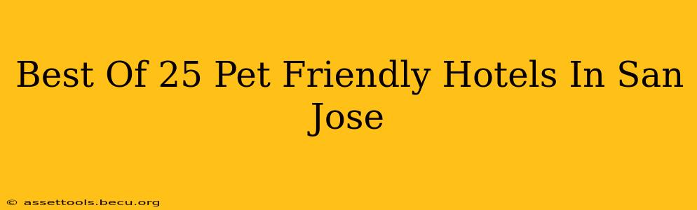 Best Of 25 Pet Friendly Hotels In San Jose