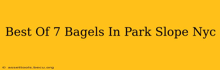 Best Of 7 Bagels In Park Slope Nyc