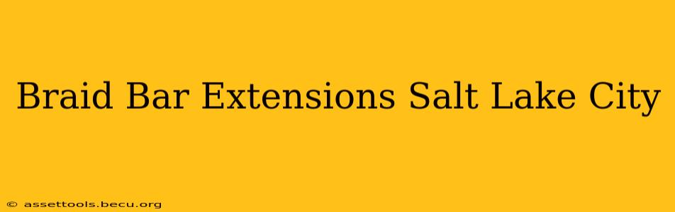 Braid Bar Extensions Salt Lake City