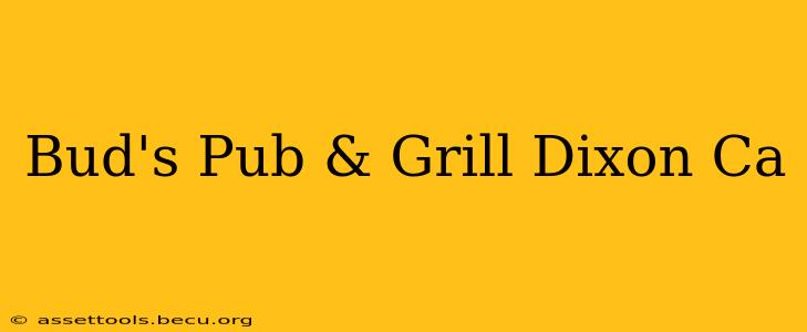 Bud's Pub & Grill Dixon Ca