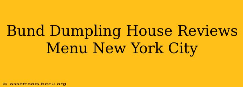 Bund Dumpling House Reviews Menu New York City