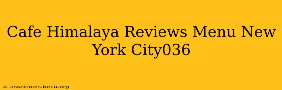 Cafe Himalaya Reviews Menu New York City036