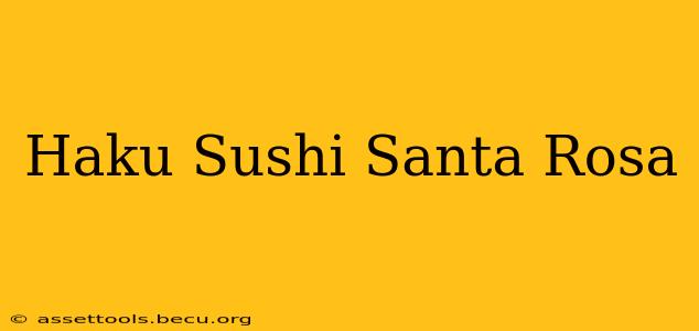 Haku Sushi Santa Rosa