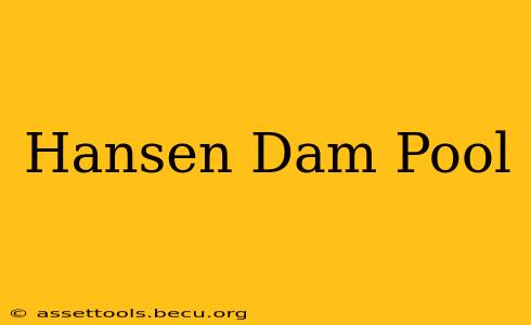 Hansen Dam Pool