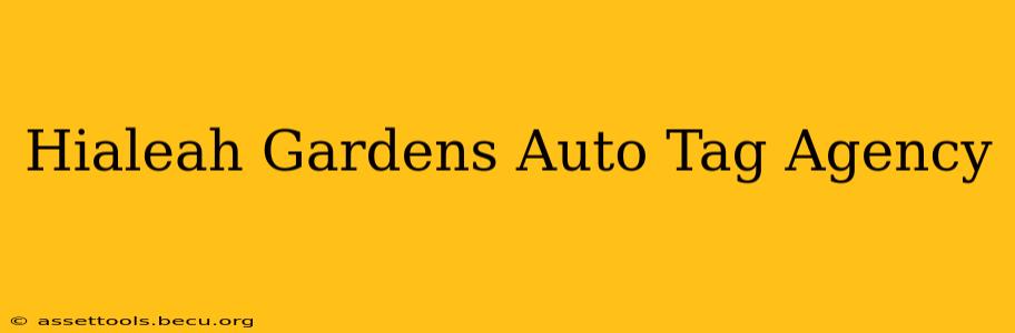 Hialeah Gardens Auto Tag Agency