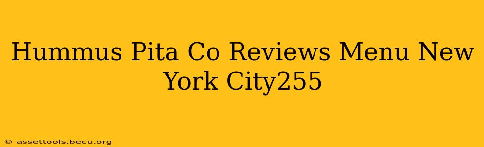 Hummus Pita Co Reviews Menu New York City255