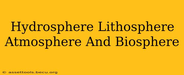Hydrosphere Lithosphere Atmosphere And Biosphere