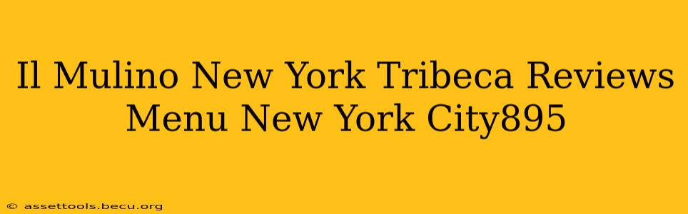 Il Mulino New York Tribeca Reviews Menu New York City895