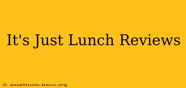 It's Just Lunch Reviews