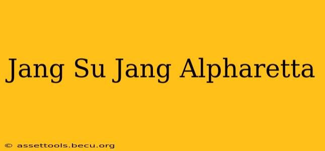 Jang Su Jang Alpharetta