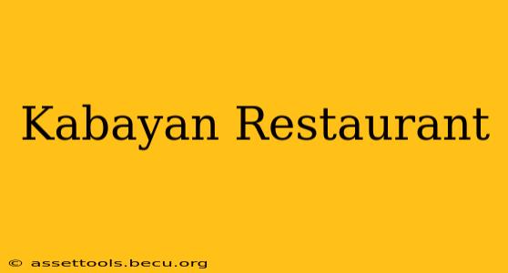Kabayan Restaurant