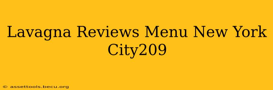 Lavagna Reviews Menu New York City209