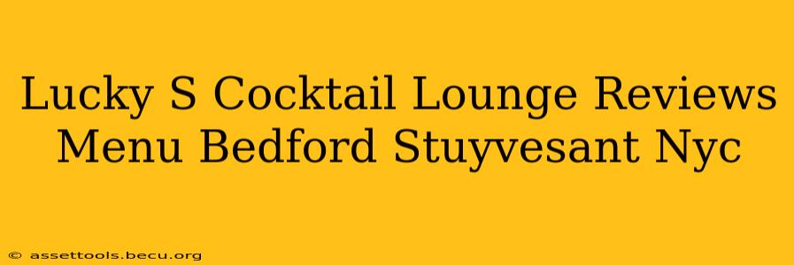 Lucky S Cocktail Lounge Reviews Menu Bedford Stuyvesant Nyc