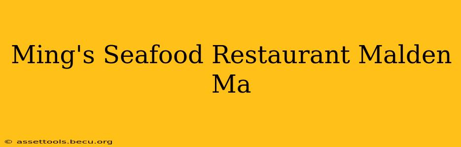 Ming's Seafood Restaurant Malden Ma