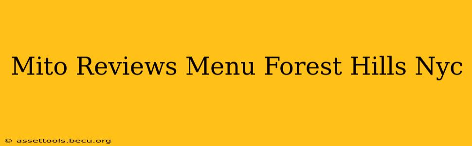 Mito Reviews Menu Forest Hills Nyc