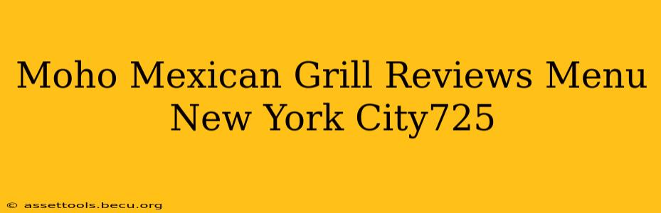 Moho Mexican Grill Reviews Menu New York City725