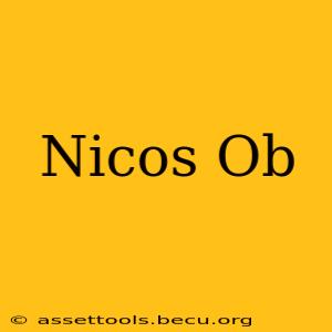 Nicos Ob