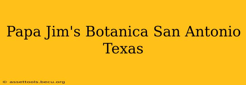Papa Jim's Botanica San Antonio Texas