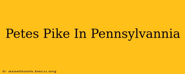 Petes Pike In Pennsylvannia