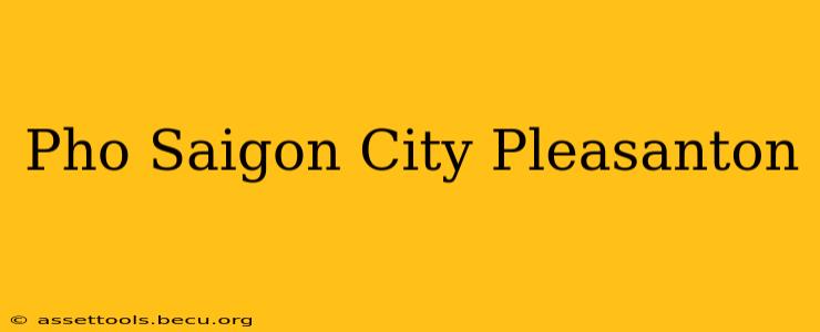 Pho Saigon City Pleasanton