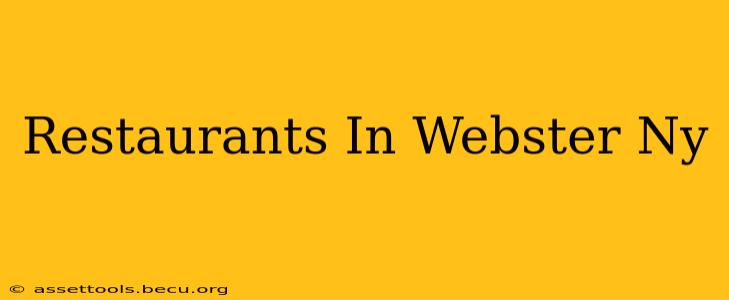 Restaurants In Webster Ny