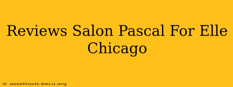 Reviews Salon Pascal For Elle Chicago