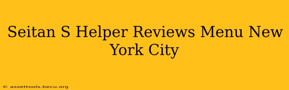 Seitan S Helper Reviews Menu New York City