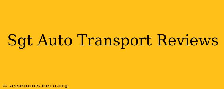 Sgt Auto Transport Reviews