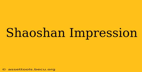 Shaoshan Impression